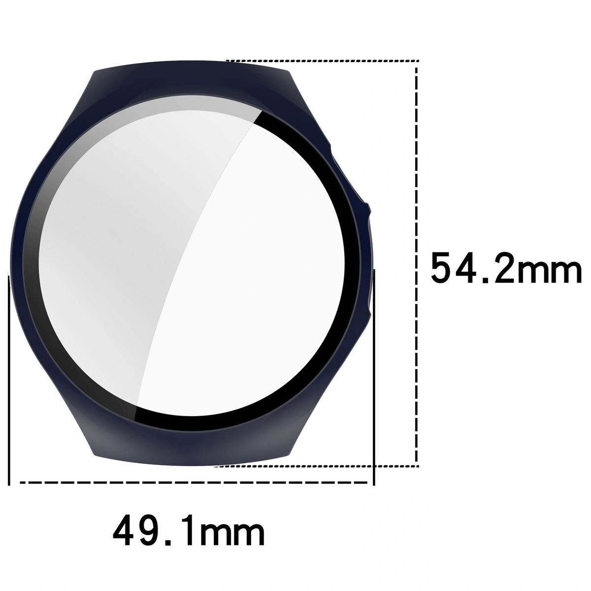 Wymiary etui Bizon Case Watch Adamo do Huawei Watch 5 46 mm